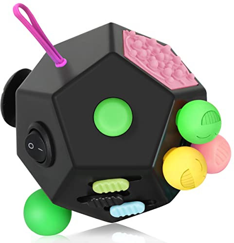 VCOSTORE Fidget Cube mit 12 Seiten, Infinity Cube Fidget Anti Stress Würfel Spielzeug für Erwachsene Kinder mit ADHS,ADD,ASD,ADHD