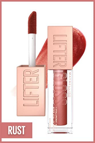 Maybelline New York, Brillo de labios Lifter Gloss, Hidratación Intensa y Labios Rellenos Sin Retoques, Fórmula con Ácido Hialurónico, en Tono 16 Rust