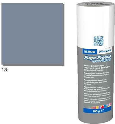MAPEI Ultracare FUGA FRESCA 125 grau Kastellack Polymerfarbe zur Renovierung der Farbe der Betonfugen, Grout Refresh Flasche 160 g.