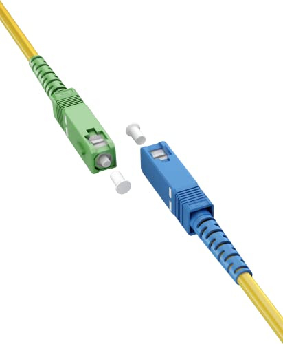 goobay 59660 - Cavo in fibra ottica (FTTH) / Singlemode (OS2) Simplex/SC APC (8°) maschio a SC-UPC (8°), cavo onda luminosa, 3 metri