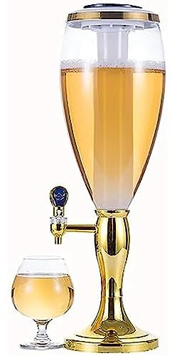 Dispensador de torre de cerveza de 5 l, dispensador de cerveza grande de 170 oz, dispensador de bebida de torre de cerveza con grifo de tubo de hielo, torre de cerveza de barril grande, fácil de