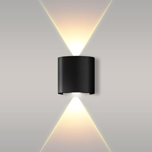 12W Outdoor LED Wall Light with PIR Motion Sensor, Outside Wall Lamp, Indoor Wall Light,IP54 Wall Lighting for Garden, Hallway, Pathway, Porch, Bedroom, Staircase (Pattern 2)
