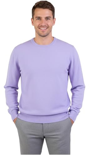 Marenza Girocollo Uomo Manica Lunga Misto Cashmere Seta Made in Italy