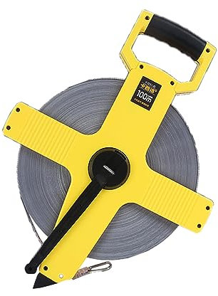 COYOUCO Maßband, metrisches industrielles Maßband Nylon wasserdichtes Stahlmaßband Bauingenieurwesen Messung tragbares Maßband,100m