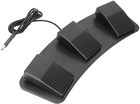 Pilipane Pedal De Pie PC USB Interruptor De Pie Triple Teclado De Computadora Programable Tecla De Acceso Directo Combinación Personalizada Movimiento para Jugar Pruebas De Fábrica