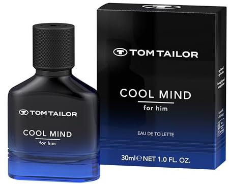 Tom Tailor Profumo da uomo Cool Mind 30 ml, Eau de Toilette maschile con note legnose ambriate, profumo da uomo vegano in cardamomo, cannella, patchouli, vaniglia e legno di sandalo, leggero, fresco e