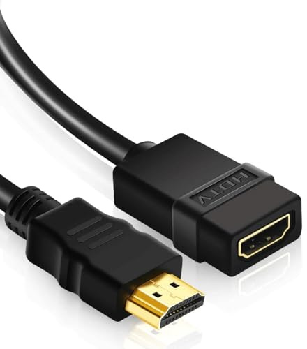 CABLEPELADO Cable Extension HDMI Macho a Hembra | Extensor HDMI | Flexible | 2 metros | 4K y 3D 1080P | Compatible con Google Chrome Cast, TV Stick, HDTV, PS3/4/5, Xbox360, portátil