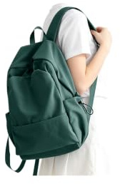 HYC00 Sac à Dos Scolaire Fille Collège Ado Sac à dos Loisir Femme Sacs a Dos Ecole Lycée Leger Backpack Sacs Scolaires Cartable College Pack Casual Daypacks pour Scolaire Voyage Travail,Verte Armée