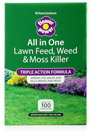 Richard Jackson All in One Lawn Food, Weedkiller and Mosskiller, 3.3kg