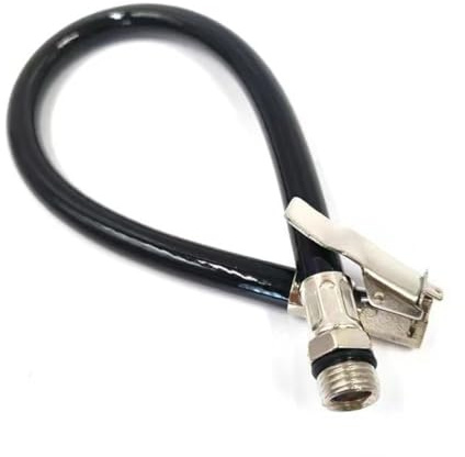 PLABBDPL 1pcs Flexibler Luftschlauch mit Clip für Fahrräder und Motorräder - Reifenfülladapter und Ventilverlängerung - passend für alle Reifen mit Standardventilen - aus Gummi