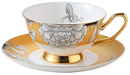 JKJZSALJ Juego De Taza Y Platillo De Té Y Café De Cerámica, Tazas De Café Expreso Modernas De Porcelana, Elegante Taza De Té De Pino para Desayuno, Taza para Bebidas, Bebidas Muy Adecuadas