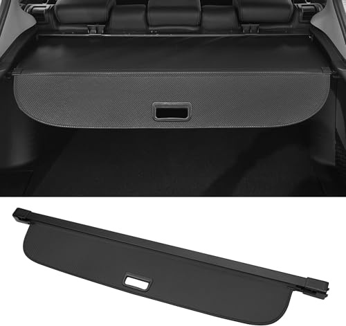 Motoforti Cubierta De Carga Retráctil Para Maletero Para Land Rover Discovery 2022-2024 Estante De Paquete Trasero De Maletero Para Equipaje Sombra Lienzo Fibra De Carbono Negro