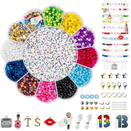 zenmag 30 Farben Perlen Set für Armbänder, 4mm Perlen Zum Auffädeln mit Bunte Buchstaben Perlen (A-Z), Freundschaftsarmbänder Selber Machen Kinder, Erwachsener zu Weihnachten, Geburtstage, Partys