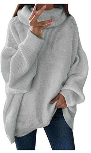 DKLOVIFU Kaschmir Pullover Damen Pullover Oversize Damen Pullover Decke Damen Sweat Pullover für Damen Leo Pullover Damen Hals Pullover Damen Longpulli Damen