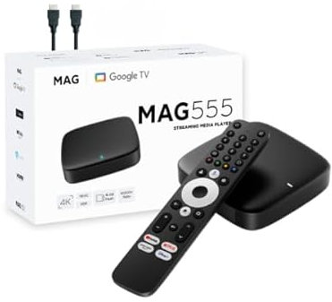 MAG 555 Original Infomir Mag Box 4K HDR Multimedia Player, Voice Assistant,Atmos. MAG555 Streaming