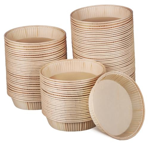 Genérico Molde Para Tarta Mini 100 Unidades Redondo Papel Para Horno y Microondas Adecuado Para Repostería Fácil Desmoldeo Para Tartas y Cupcakes