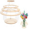 Vaso per fiori, in legno e acrilico, per bouquet di fiori, rose, orchidea, fiordaliso, gerbera, girasole, tulipano, crisantemo, giglio, stella alpina (16 fori)