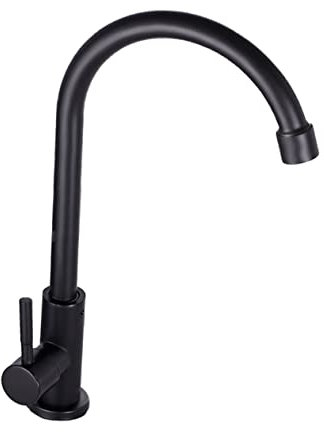 LIFKOME Edelstahl Küchenarmatur Einzelauslass Drehbarer Wasserhahn Multifunktional Kaltwasserhahn Für Spültisch Und Balkon