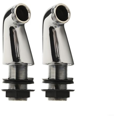 Hasaller Mixer Tap Legs 2Pcs Chrome Deck Mounted Bath Filler Shower Mixer Tap Legs Adapter Extension Zinc Alloy Wall to Deck Mounted Converter for Exposed Showers Bathtub Faucet