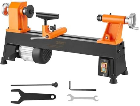Tornio for legno da banco Tornio for legno con potenza 370 W 5 velocità variabili