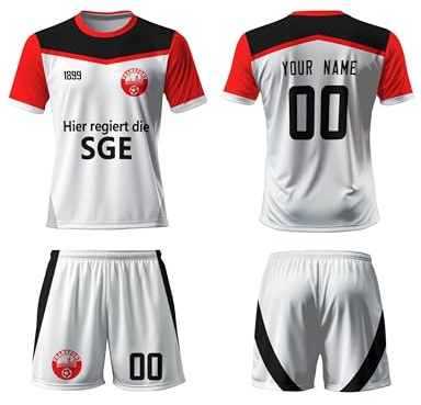 Generisch Fußball Trikot Kinder Set,Personalisierte Trikot Set mit Eigenem Namen & Nummer,Team -Logo, Fußball Geburtstag Geschenk für Kinder,Herren,Jungen, Atmungsaktiv