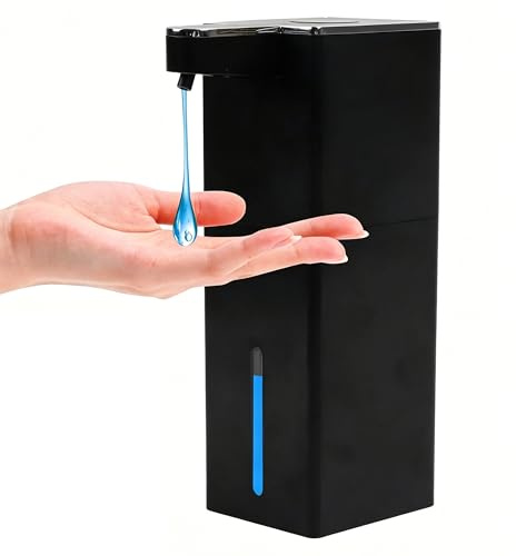 Longzhuo Automatic Liquid Soap Dispenser, Touchless 420ml Rechargeable | 4-Level Adjustable, IPX5 waterproof with digital display, Ideal for bathroom & kitchen, 1800mAh Rechargeable & Wall Mount