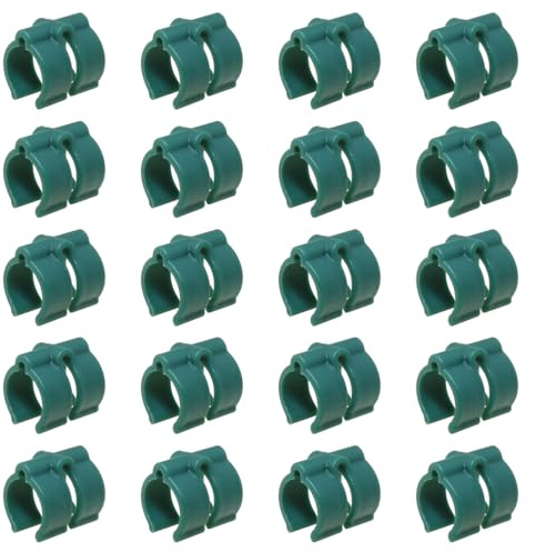 Heyous 20PCS Greenhouse Shelf Plastic Clips Portable Membrane Film Fixing Device Fasteners Laminated Card Suitable for 0.63 Inch Tube