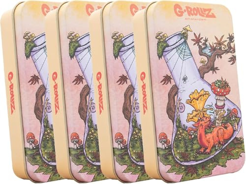 generisch 4 x Decorative Tin Tin Box Gift Box Container for Small Utensils