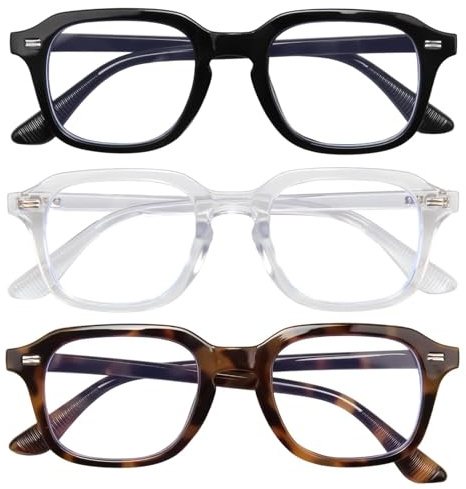 AETPI Blue Light Blocking Glasses for Women Men Fashion Glasses Computer Screen Gaming Anti Eyestrain UV Glare Lightweight Eyeglasses Lens Glasses Non-Prescription (Black Clear Tortoiseshell)