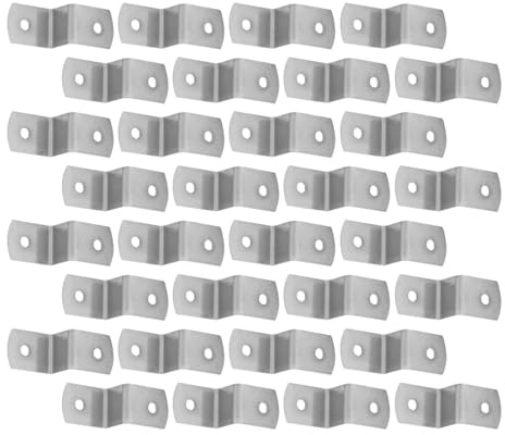 SHINEOFI 50 Pezzi Clip di Supporto per Cornici in Metallo Argento Forma Z, Elementi di Fissaggio per Piani di Tavoli e Mensole, Hardware per Cornici Foto Resistente e Facile da Installare,