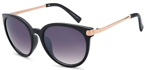 styleBREAKER Damen Sonnenbrille Cat Eye UV400 Kat 3 | Metallbügel. Rahmenbreite 150mm. Steg 11mm. Glas 57x58mm. Bügel 141mm. Verlaufstönung. inkl Etui & Brillenputztuch