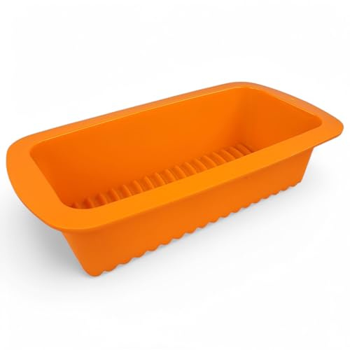 GMMH Moule à cake Moule en silicone Moule à gâteau Moule à pain moule à cake - Streifen Orange