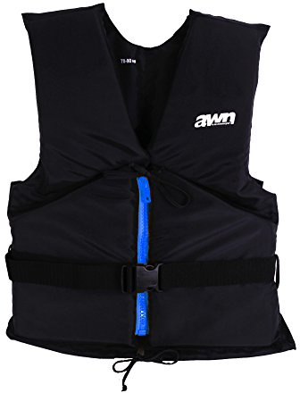 AWN Black Edition 50 N Regattaweste Sicherheitsweste Schwimmhilfe Feststoffweste Kajak Sup Windsurfen Kite 50-70 kg