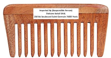 SVATV Handcrafted Wooden Comb for Detangling combs for every type of hair curly staright (Neemholz, N-1)