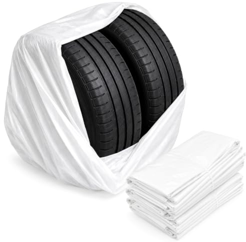 Stix Automotive Equipment Bolsas para neumáticos - 200 Unidades - 100x100cm - Bolsas de LDPE - Blanco