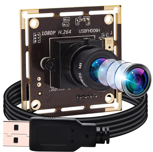 ELP Kamera 1080P Webcam H.264 Low Light USB Camera Mini Kamera Modul (3.6mm Objektiv USB Kamera Modul)
