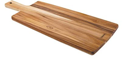 Tramontina Premium Teak Wood Chopping Board - Large Carving and Serving Board, 48cm x 19cm x 1.5cm, Versatile Kitchen Accessory for Cutting, Serving, and More