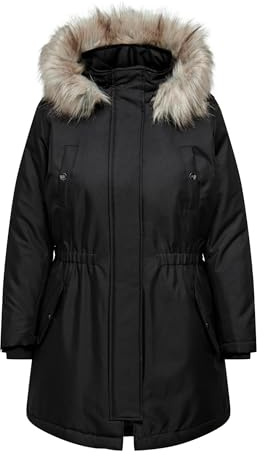 ONLY CARMAKOMA Carirena Parkas rock OTW anorak, svart, 50-52 stor