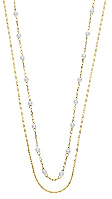 Heideman Halskette Elura Damen Edelstahl mit Perle weiß | Perlenschmuck zum Kombinieren und Stapeln, nickelfrei und leicht, schöne Geschenkidee für Frauen
