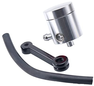 Serbatoio Fluido Cilindro Moto, Asudaro Serbatoio Liquido Freni Moto Lega di Alluminio Cilindro Maestro Moto Universale Coppa Olio Freno Anteriore Del Serbatoio Della Moto per Moto Dirt Bike Atv