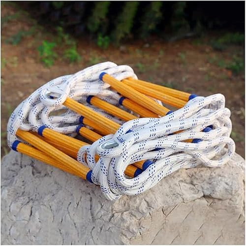 scala di corda antincendio, Scala di Evacuazione 12 metri Scala antincendio Corda di salvataggio antiscivolo Lavoro di emergenza Risposta di sicurezza Auto-soccorso Salvavita Arrampicata su roccia Fug