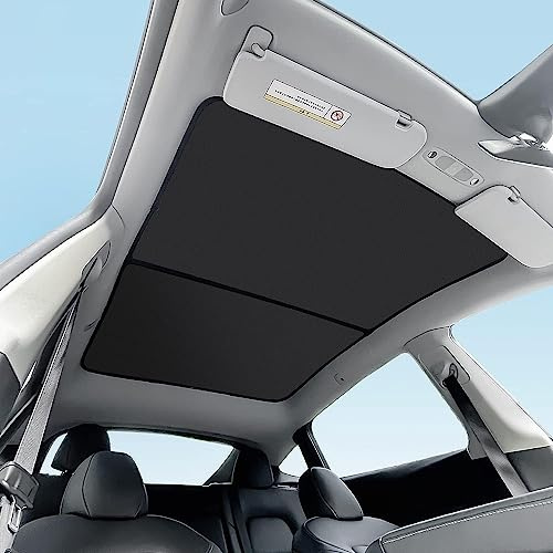 Topfit för Tesla Model Y solskydd takfönster isolering UV strålskydd solskydd för Tesla Model Y Heat Blocking persienner (silverlackerad)