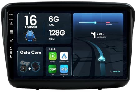 BXLIYER - 6G+128G - Android 15 IPS Autoradio Pour Mitsubishi Pajero Sport 2 L200 (2008-2016) - Sans fil Carplay + Android Auto - Caméra + MIC - 2 Din 9 Pouce - DSP Dab Volant WLAN 360-Caméra Fast-boot