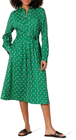 Amazon Essentials Damen Langärmliges Midi-Hemdkleid aus Georgette