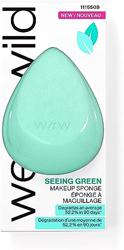 Wet N Wild Seeing Green Makeup Sponge, Beauty Blender pour une Application de Maquillage sans Effort Sur de Larges Zones et des Détails de Gros Plan, Élimination sans Culpabilité