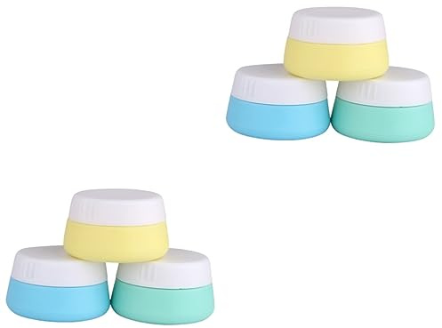 Beavorty 6piezas Título Del Producto Silicone Jars Portable Dispenser Bottles Small Lotion Box Emulsion Jar for Home Travel Mixed Color Nombre Entidad Nombre Del Producto Chino Palabras