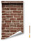 Oufdj-iPro Papel pintado de piedra Papel pintado de vinilo de ladrillo 44.5x400CM Papel pintado autoadhesivo pared impermeable Rollo de exquisitos marcadores de madera