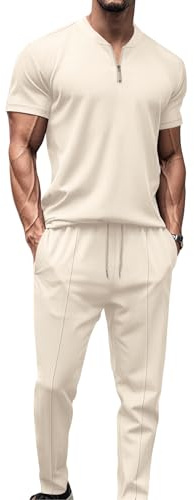DONYKARRY 2 Pièces Survêtement Tendance Pour Hommes Jogging Survêtement Sport Costume