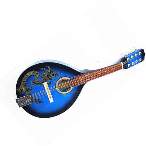 Erwachsene Mandoline-Instrument Mandoline Instrument Handwerk Fichte Mandoline Acht-Saiter Blau(Blue2)