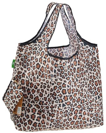 ECO CHIC Foldable Reusable Large Recycled Grocery Bags Lightweight Shopping Tote Bags with Storage Pouch